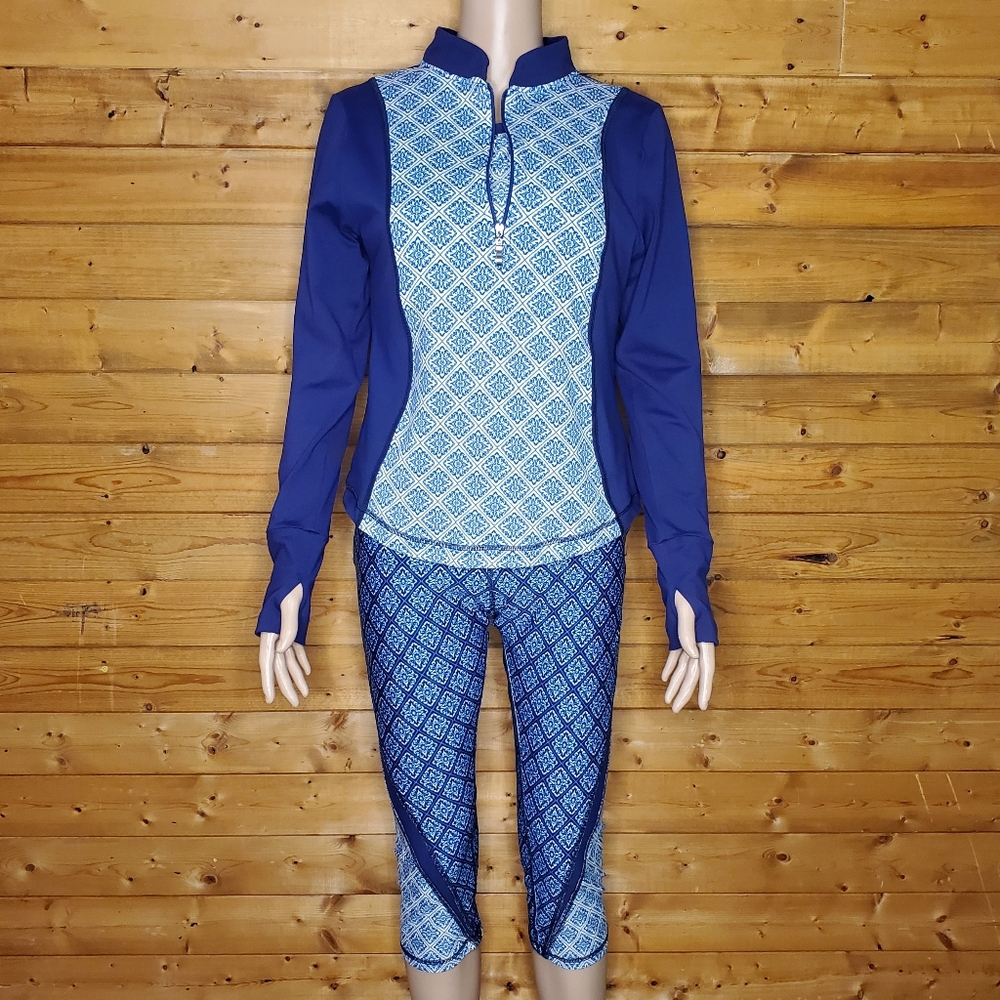 ❤️ GIANNI BINI sport bundle set 3 pieces athletic navy blue & white Size…